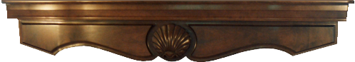 hand-carved fireplace mantle